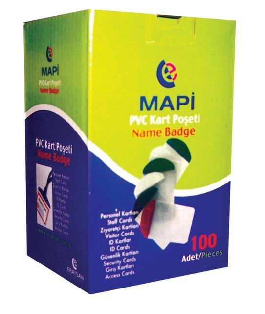 MAPİ KART P.PVC DİK ŞERİTLİ BEYAZ 100LÜ 910 10 10
