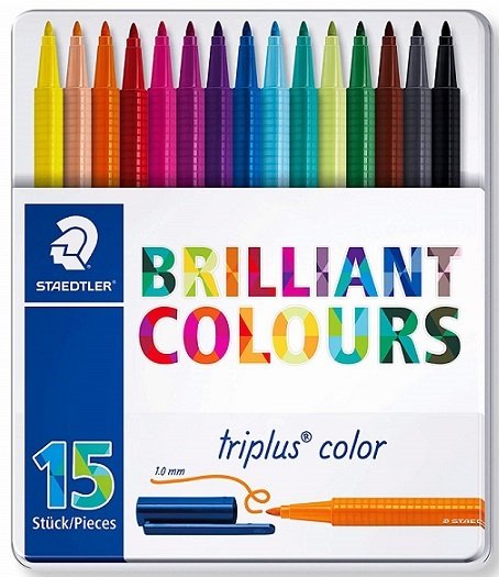STAEDTLER KEÇELİ KALEM TRIPLUS 15Lİ METAL 323 M15