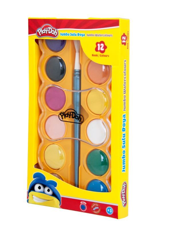 PLAY-DOH SULUBOYA 12 RENK TABLET JUMBO 40 MM.SU007