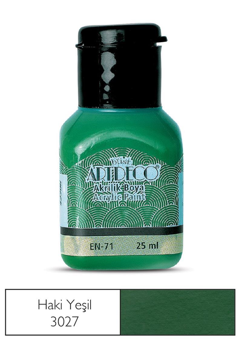 ARTDECO AKRİLİK BOYA 25 ML HAKİ YEŞİL 070A-3027