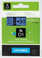 DYMO ŞERİT D1 24MMx7MT MAVİ/SİYAH 720960 53716