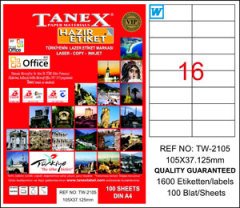 TANEX LASER ETİKET TW-2105 105 X 37.125 MM