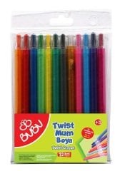 BU-BU 12 RENK TWIST CRAYON MUM BOYA 00044