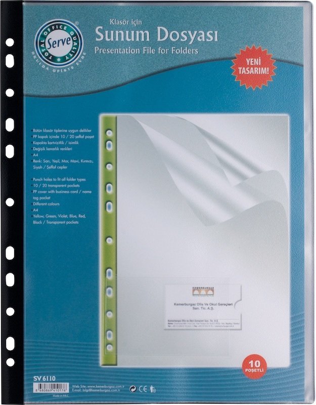 SERVE PREZENTASYON DOS. KL İÇİ 10LU SİYAH SV-6110