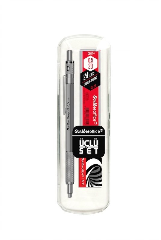 SCRIKSS VERSATİL GRAPH-X 0,5 SATEN GRİ 3 LÜ SET