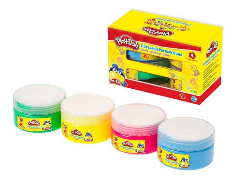 PLAY-DOH PARMAK BOYASI FOSFOR.4 LÜ 70ML PLAY-PR016