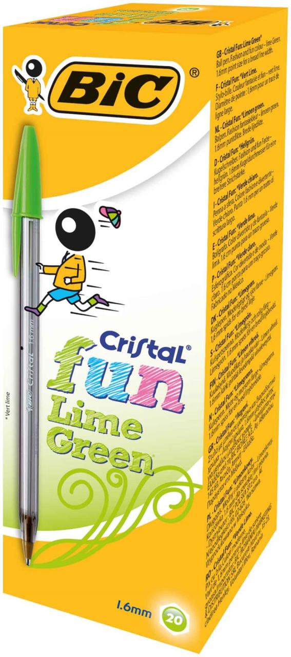 BIC TÜKENMEZ CRISTAL LARGE FUN A.YEŞİL 20Lİ 927885