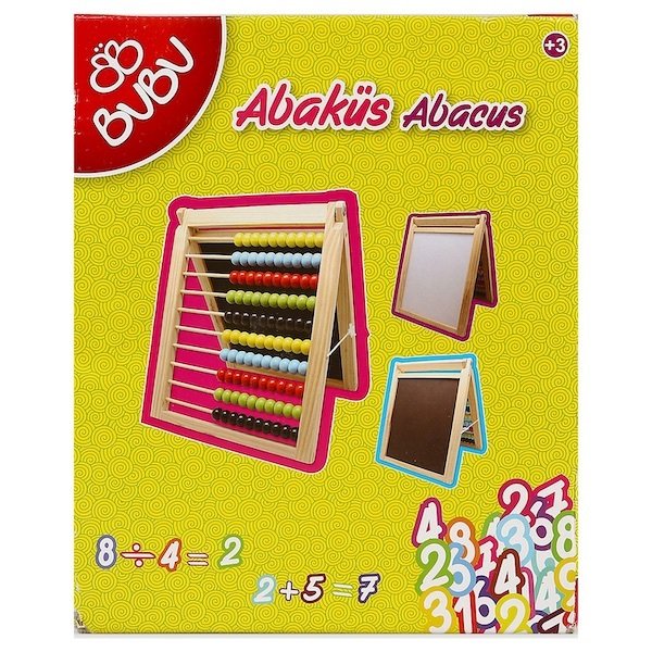 BU-BU AHŞAP YAZI TAHTALI ABAKÜS BUBU-AA0006