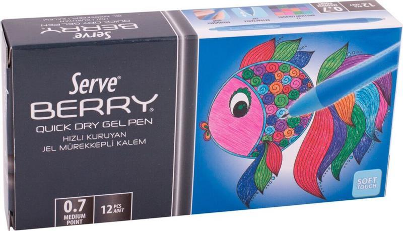 SERVE JEL KALEM BERRY 07 MAVİ SV-BRGEL07-MAVİ