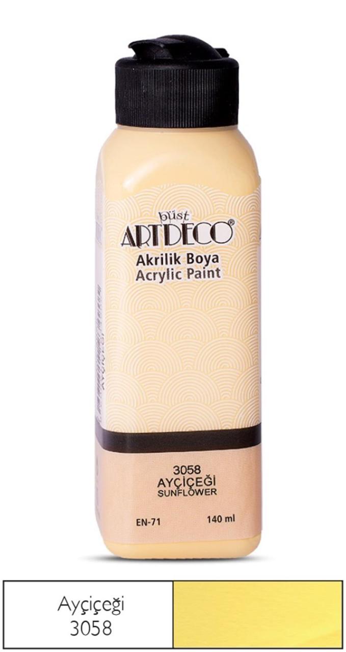 ARTDECO AKRİLİK BOYA 140 ML AYÇİÇEĞİ Y-070R-3058
