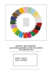 ALEX FON KARTONU 50x70 120 GR BEYAZ 100 LÜ 01