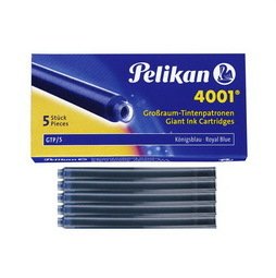 PELİKAN DOLMAKALEM KARTUŞU 4001 DEV ROY.MAVİ 5 Lİ