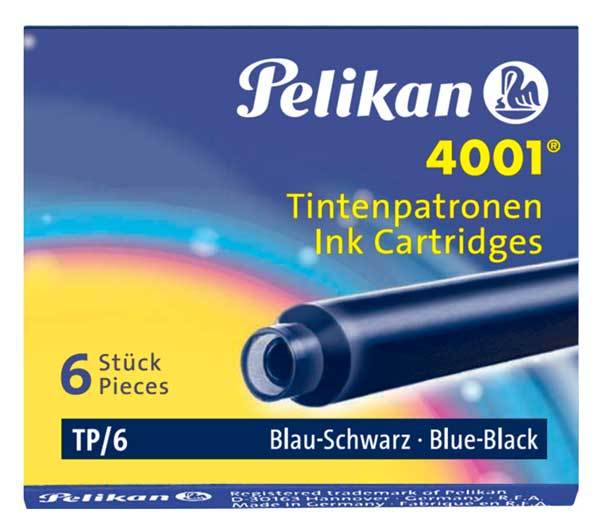 PELİKAN DOLMAKALEM KARTUŞU 4001 KISA ROY.SİYAH 6LI