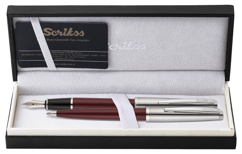 SCRIKSS DOLMAKALEM+TÜKENMEZ 78 BORDO LÜKS KUTU