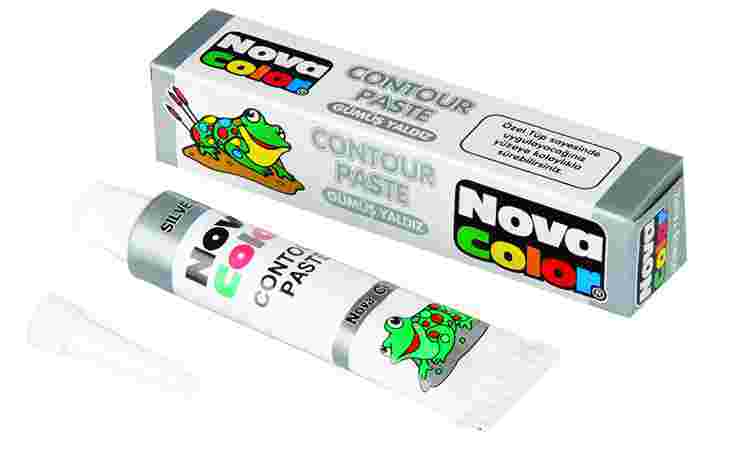 NOVA COLOR CONTOUR(KONTUR)PASTE GÜMÜŞ YALDI NC-185