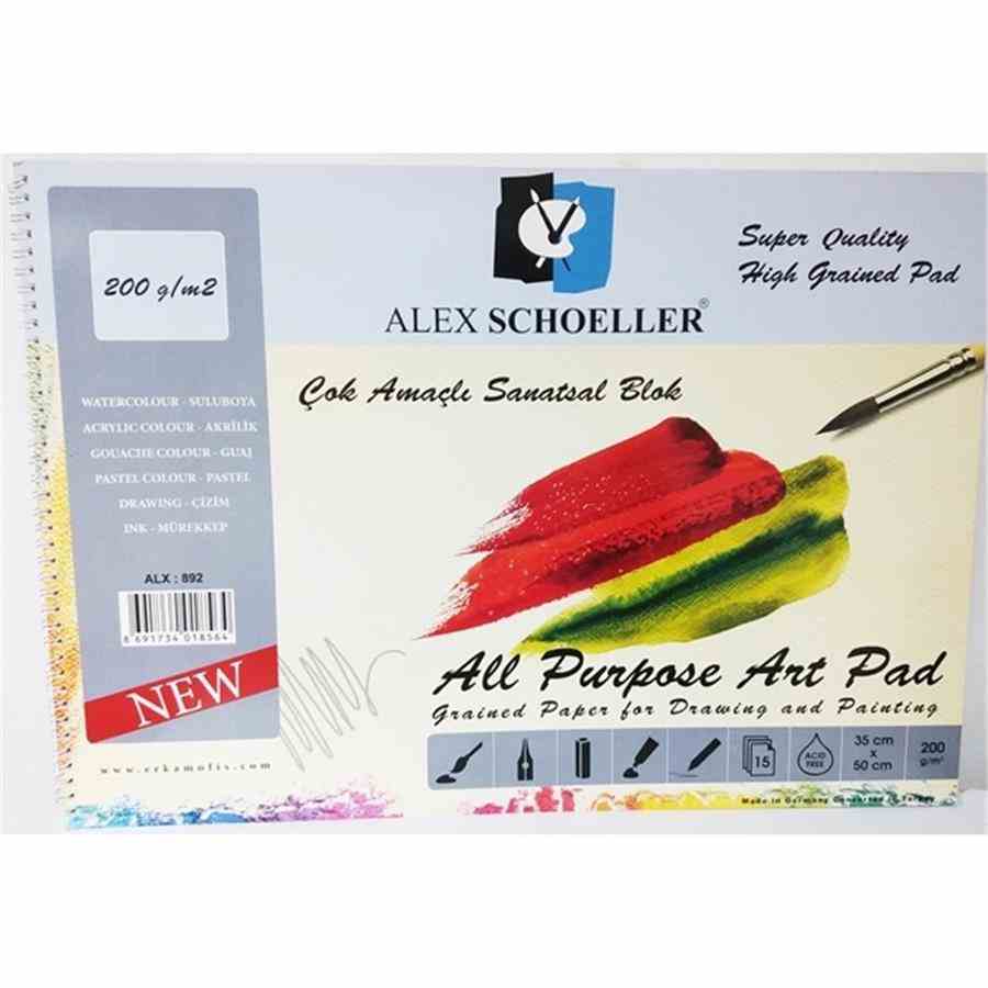 ALEX RESİM DEFTERİ 35x50 SPR. 200GR 15 YP ALX-892