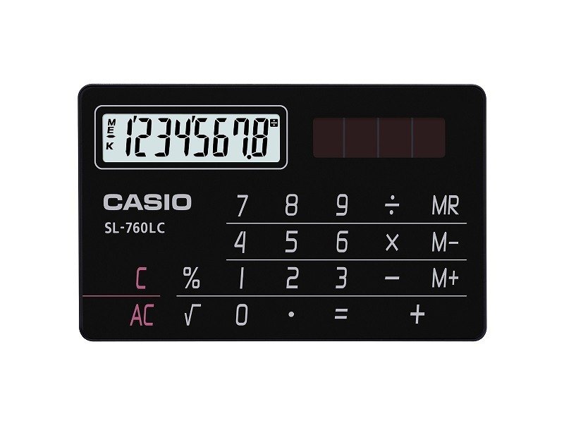 CASIO HESAP MAKİNESİ CEP TİPİ SL-760LC-BK 8 HANE