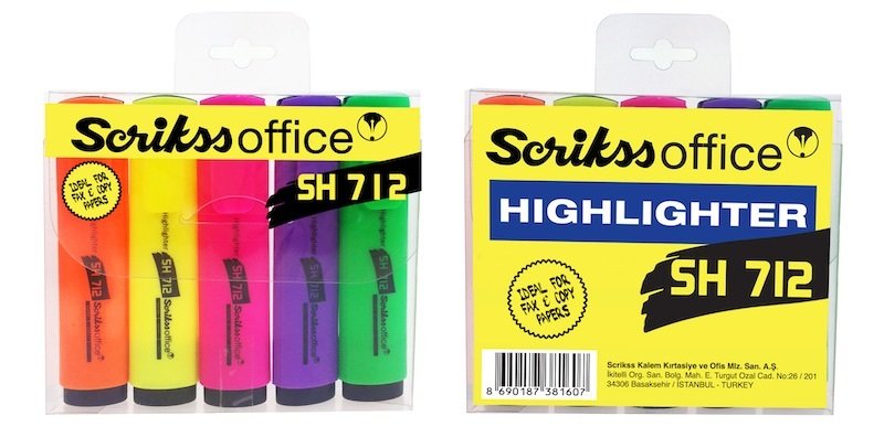 SCRIKSS FOSFORLU KALEM SH712   5 Lİ