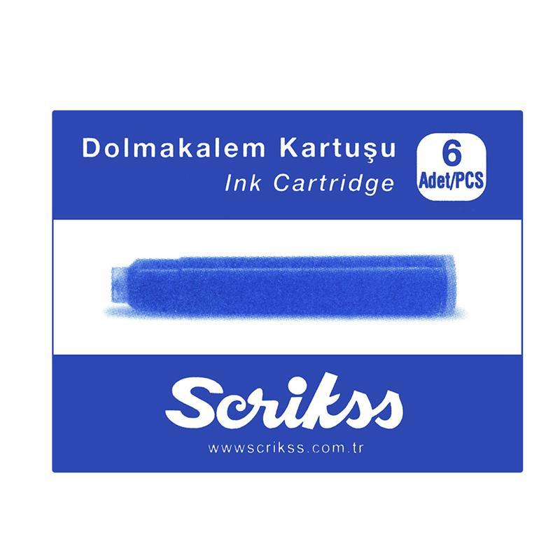 SCRIKSS DOLMAKALEM KARTUŞU MAVİ 6LI BLS