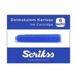 SCRIKSS DOLMAKALEM KARTUŞU MAVİ 6LI BLS