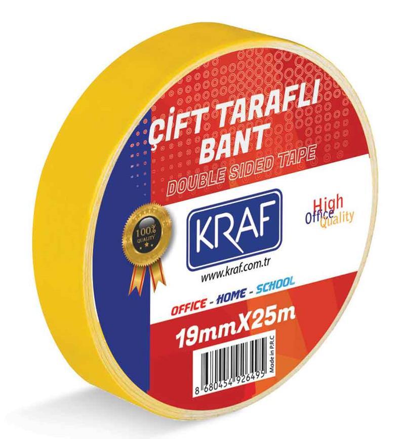 KRAF ÇİFT TARAFLI BANT 19MMX25M 2519G