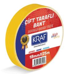 KRAF ÇİFT TARAFLI BANT 19MMX25M 2519G