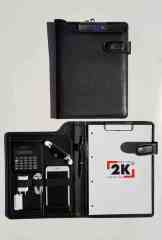 2K SEKRETERLİK A4 S.DERİ KAVİSLİ KAPAK SİYAH 6000