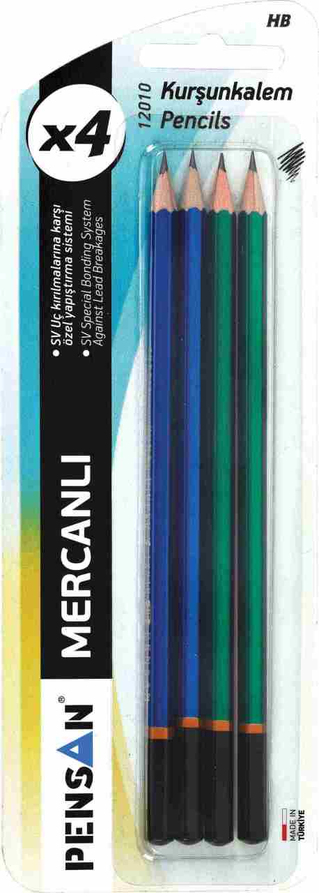 PENSAN KURŞUN KALEM MERCANLI 4 LÜ 12010
