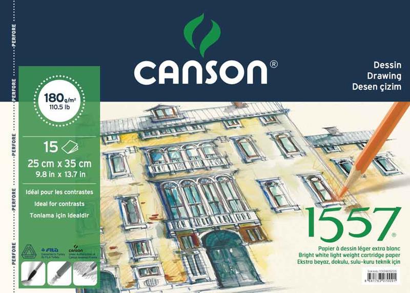 CANSON ÇİZİM BLOK 1557 25x35 180 GR 15YP 180152535