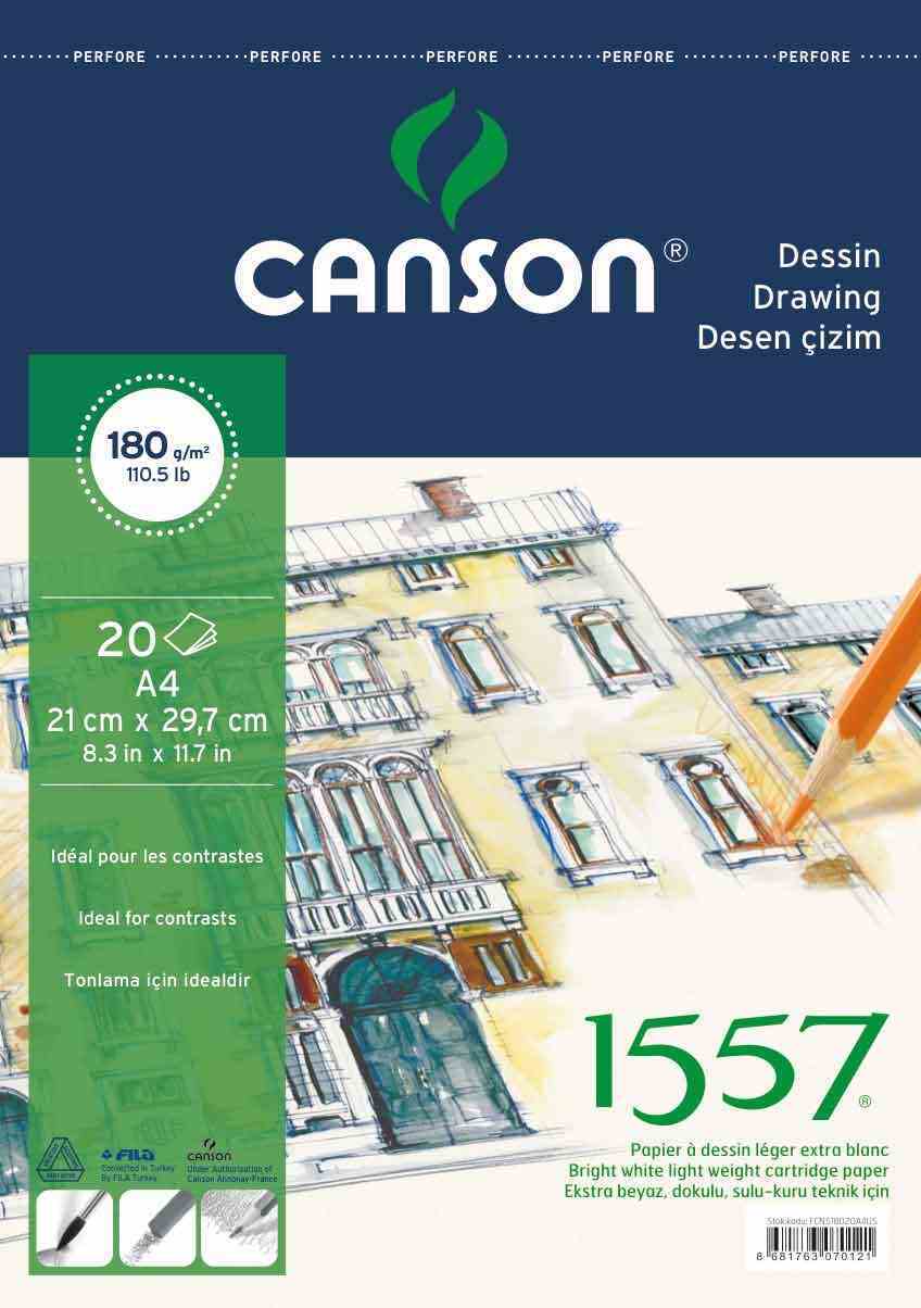 CANSON ÇİZİM BLOK 1557 A4 180 GR 20YP 180A420US