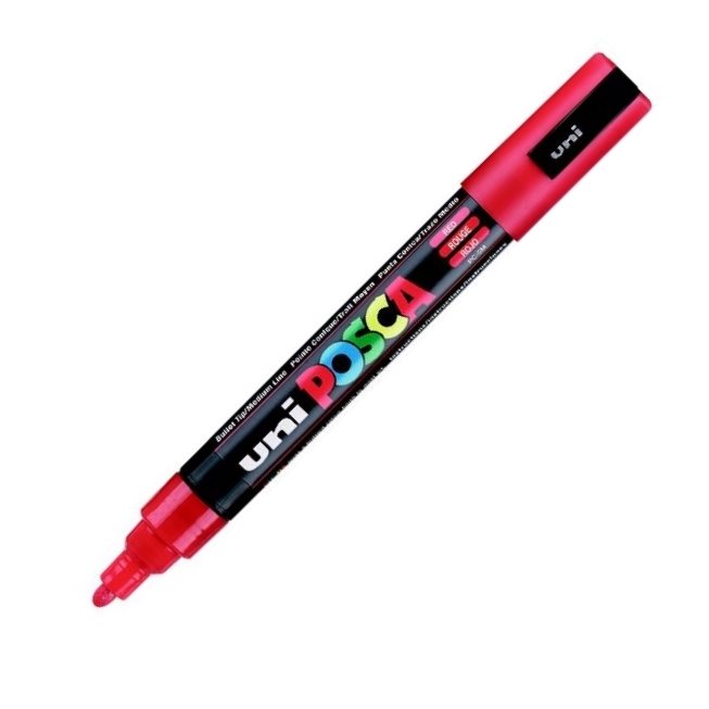 UNİ POSTER MARKÖRÜ POSCA PC-5M 1.8-2.5 KIRMIZI