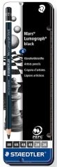 STAEDTLER DERCELİ KALEM MARS BLACK 6'LI 100B 6G