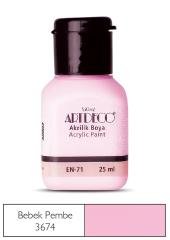 ARTDECO AKRİLİK BOYA 25 ML BEBEK PEMBE Y-070A-3674