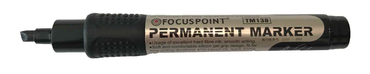 FOCUSPOINT PERMANENT MARKÖR YUVR.UÇ SİYAH