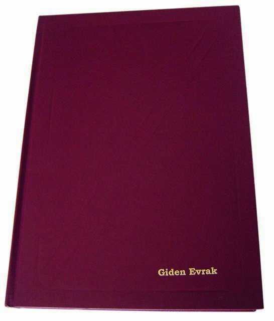 DİLMAN GİDEN EVRAK DEFTERİ CILTLI 192 YP