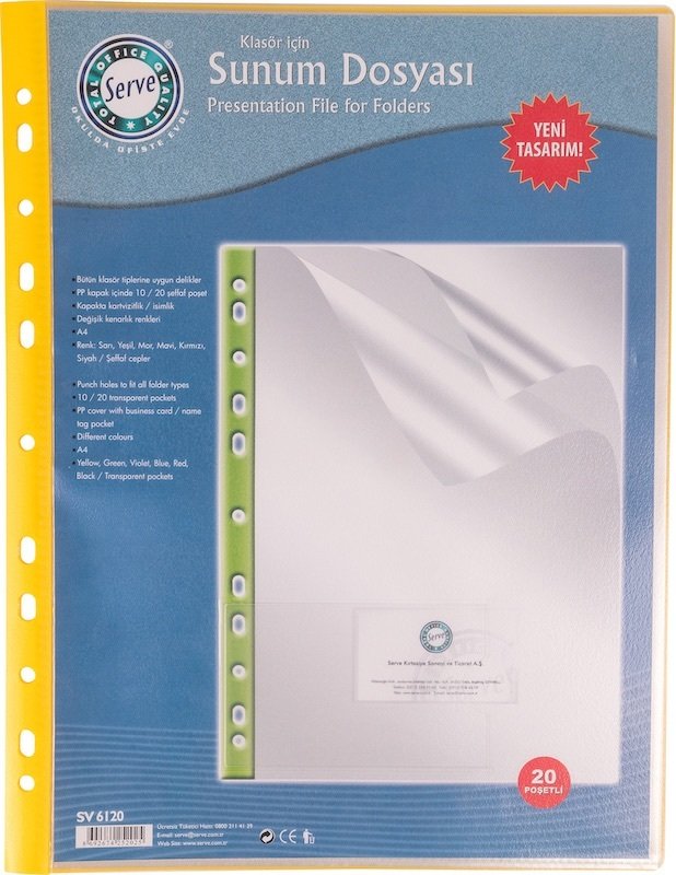 SERVE PREZENTASYON DOS. KL İÇİ 20LI SARI SV-6120