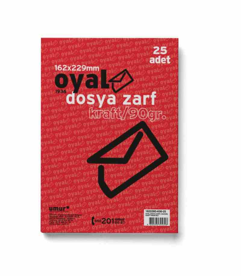 OYAL ZARF DOSYA 16.2x22.9 90GR KRAFT