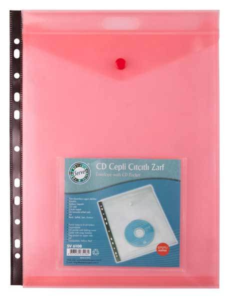 SERVE ÇITÇITLI ZARF CD Lİ KIRMIZI SV-6108