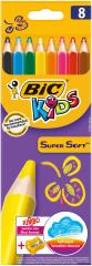 BIC KURUBOYA+KALEMTRAŞ SÜPERSOFT 8 Lİ 895921