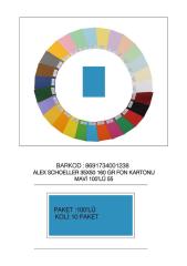 ALEX FON KARTONU 35x50 160GR MAVİ 100 LÜ 55