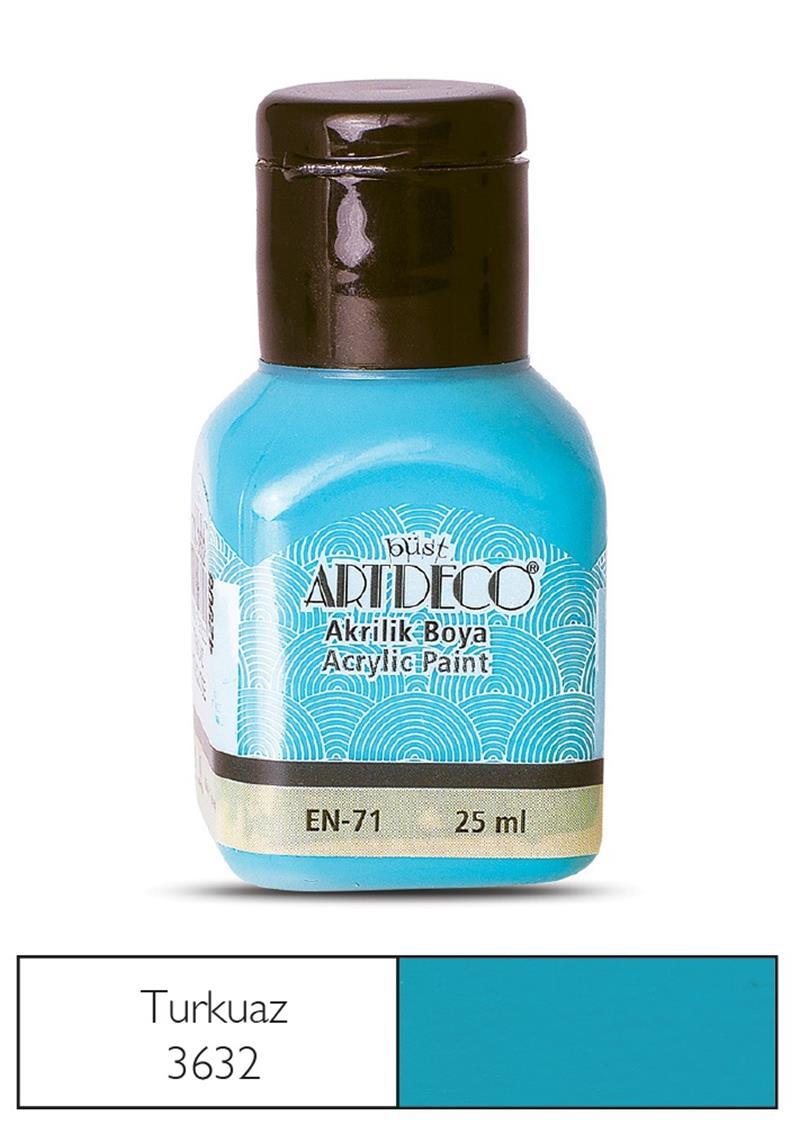 ARTDECO AKRİLİK BOYA 25 ML TURKUAZ 070A-3632
