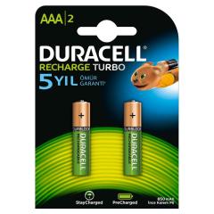 DURACELL PİL ŞARJLI AAA İNCE KALEM 2 Lİ 850MAH