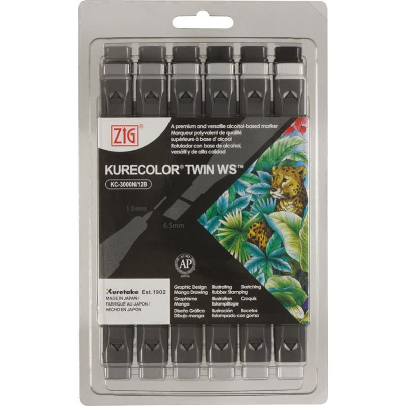 ZIG KURECOLOR TWIN S KC-3000/12B8 COOL GRAY COLORS