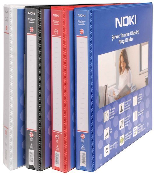 NOKİ TANITIM KLASÖRÜ 4 HALKA 3CM SİYAH 501343-190
