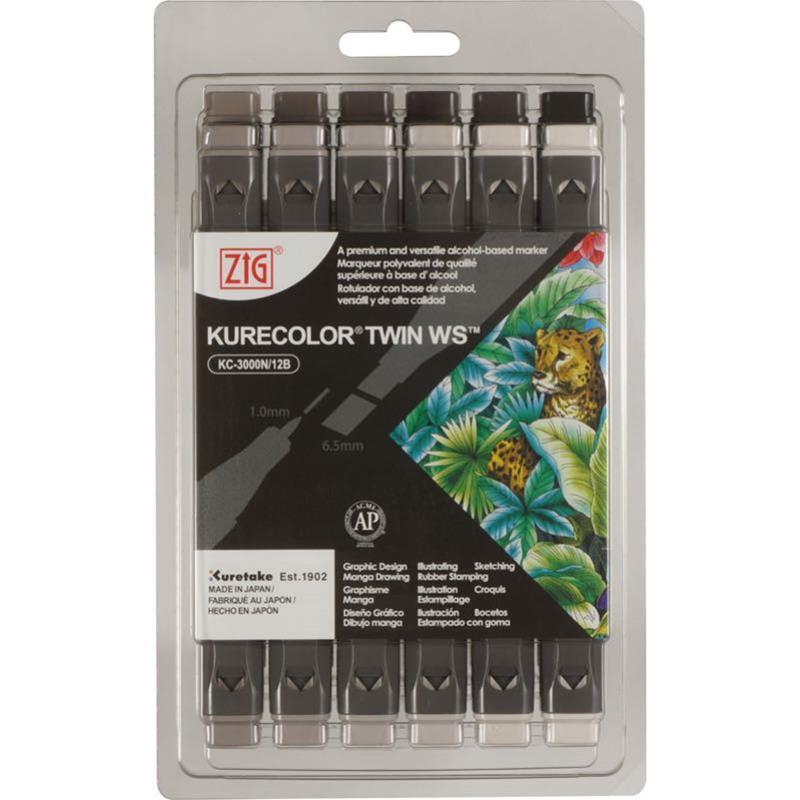 ZIG KURECOLOR TWIN S KC-3000/12B9 WARM GRAY COLOR