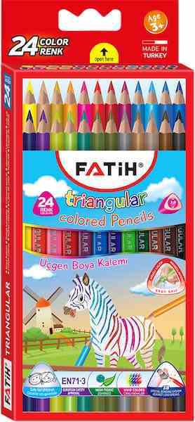 FATİH KURUBOYA 24 RENK TAM BOY TRİANGULAR 91110