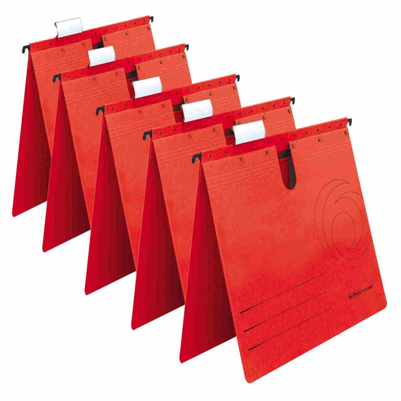 HERLITZ ASKILI DOSYA TELLİ 5 Lİ KIRMIZI 5874995