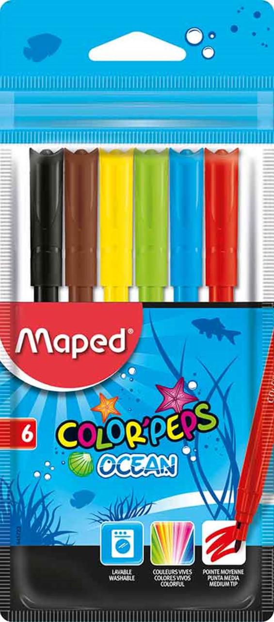 MAPED KEÇELİ KALEM COLOR PEPS OCEAN 6 LI 845723