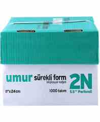 UMUR SÜREKLİ FORM 11x24CM 2/N 5.5 PERFORE 1000 Lİ