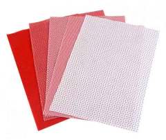 LİNO GOLD KEÇE KIRMIZI 5 DESEN 10'LU 20X30CM 2723J